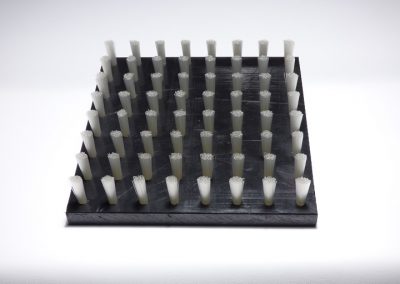 custom white bristle brush panel plate top