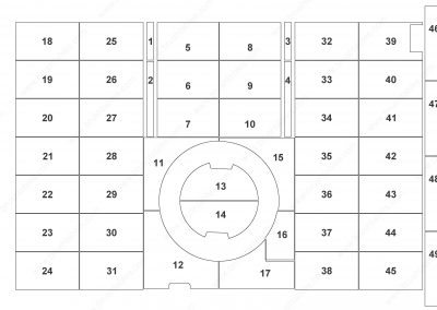 AMADA VIPROS 358-04 TURRET REPLACEMENT BRUSH PANELS LAYOUT DIAGRAM