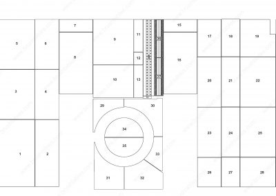 Amada EMLZ-3610 REPLACEMENT BRUSH PANELS LAYOUT DIAGRAM