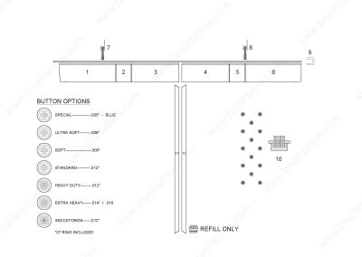 SALVAGNINI P4-1816 TURRET REPLACEMENT BRUSH PANELS LAYOUT DIAGRAM