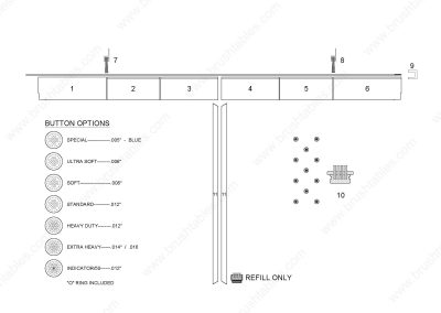 SALVAGNINI P4-2512 TURRET REPLACEMENT BRUSH PANELS LAYOUT DIAGRAM