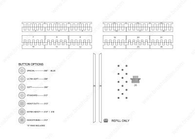 SALVAGNINI P4-2516 TURRET REPLACEMENT BRUSH PANELS LAYOUT DIAGRAM