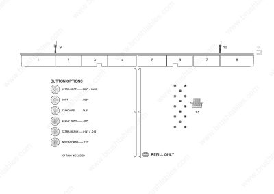 SALVAGNINI P4-3216 TURRET REPLACEMENT BRUSH PANELS LAYOUT DIAGRAM