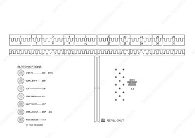 SALVAGNINI P4-3216 TURRET REPLACEMENT BRUSH PANELS LAYOUT DIAGRAM