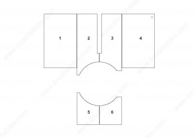 LVD STRIPPIT M-1212 TURRET REPLACEMENT BRUSH PANELS LAYOUT DIAGRAM
