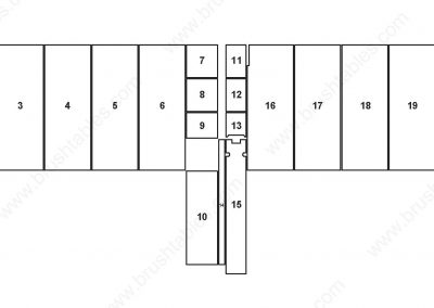 TRUMPF TRUMATIC 3000L TURRET REPLACEMENT BRUSH PANELS LAYOUT DIAGRAM