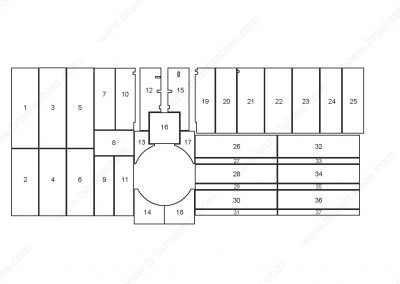 PRIMA-POWER E5X TURRET REPLACEMENT BRUSH PANELS LAYOUT DIAGRAM