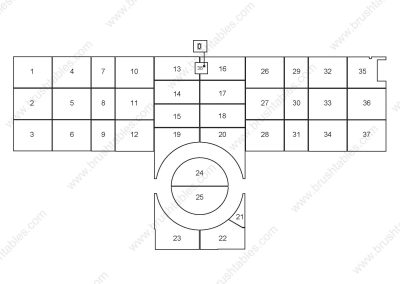 AMADA VIPROS Z 3510 TURRET REPLACEMENT BRUSH PANELS LAYOUT DIAGRAM
