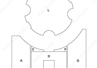 LVD STRIPPIT GLOBAL 20 TURRET REPLACEMENT BRUSH PANELS LAYOUT DIAGRAM