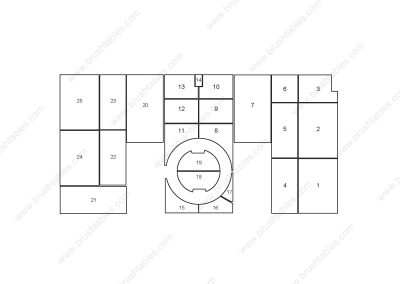 AMADA EMK 3510 NT TURRET REPLACEMENT BRUSH PANELS LAYOUT DIAGRAM