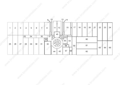 PRIMA POWER LPe8 TURRET REPLACEMENT BRUSH PANELS LAYOUT DIAGRAM